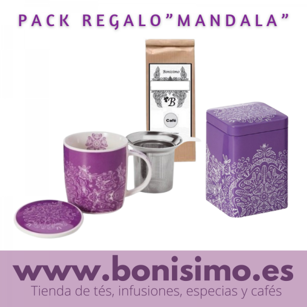 Conjunto de mug y caja para té - Mandala