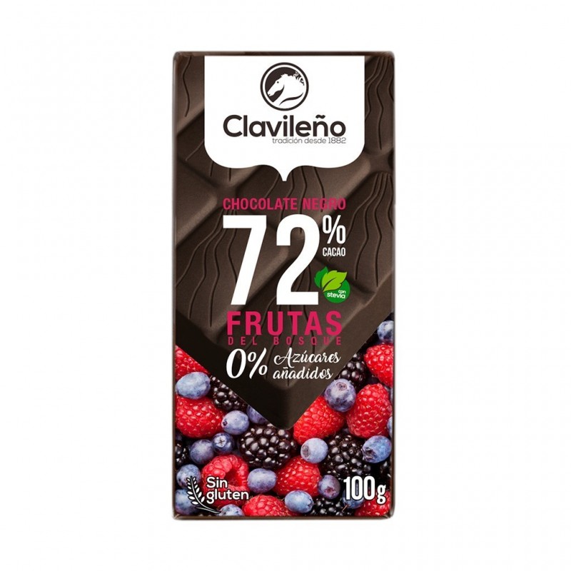 Chocolate Negro 72% Frutas del Bosque
