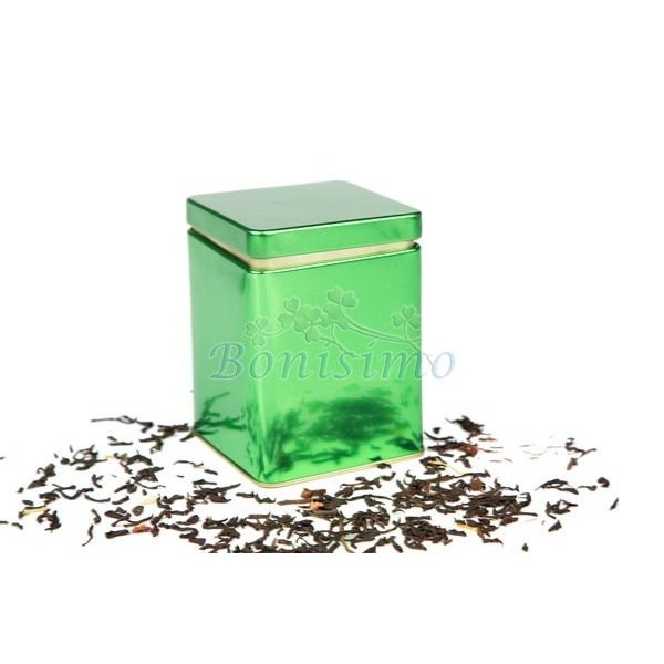 Caja para té verde metálico