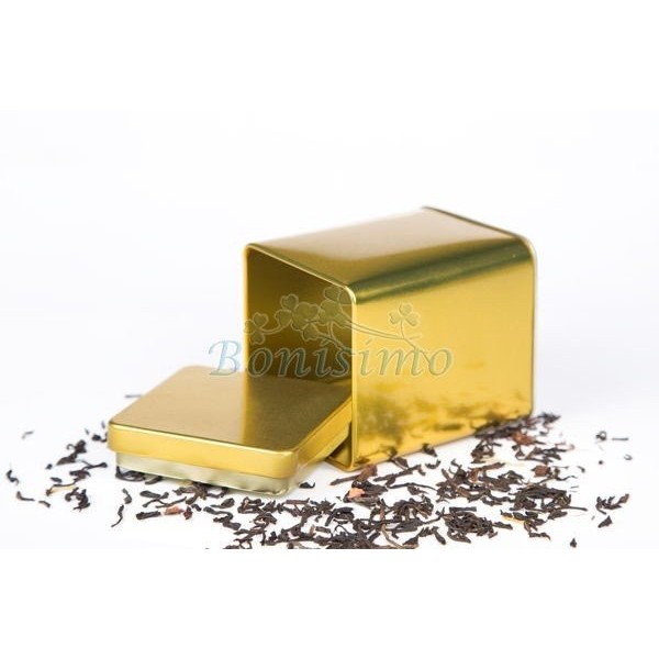 Caja para té dorada